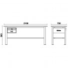 Arbeidsbenk 2.1m med 2 skuffer thumbnail