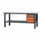 Arbeidsbenk 2.1m med 4 skuffer thumbnail
